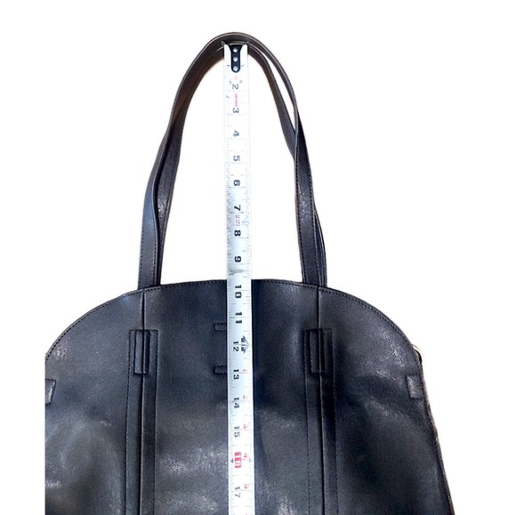 Antik Kraft Black Vegan Leather Bag Snap Closure - Picture 12 of 14